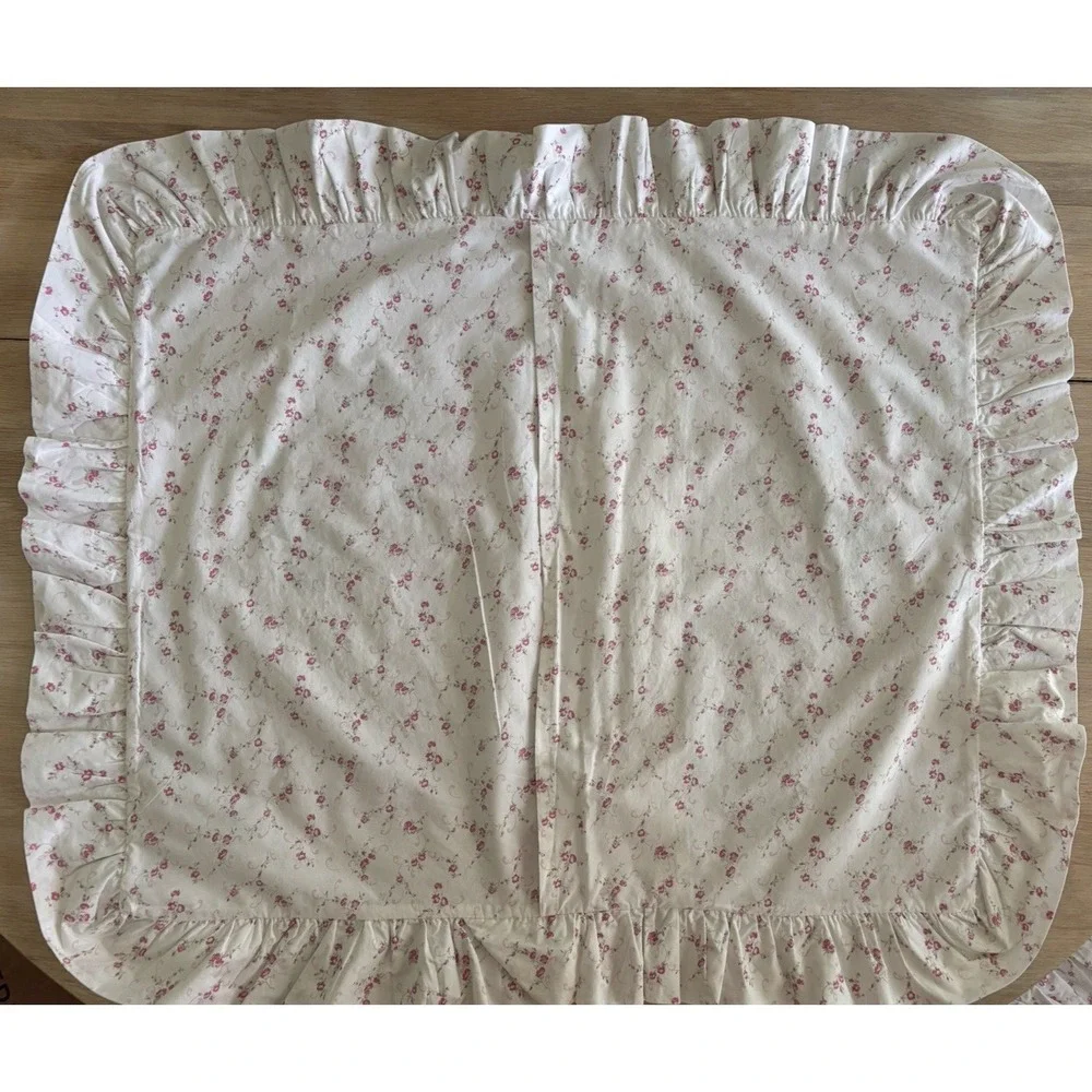 2 Simply Shabby Chic Rachel Ashwell Misty Rose Pillow Shams Standard Ruffle Pair